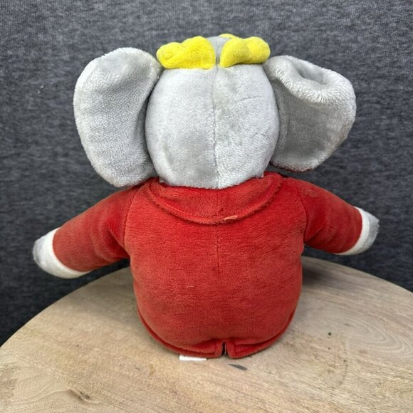 Babar Elephant Stuffed‎ Animal By Gund Plush Toy Red Suit 13" Polyester VTG 1988 - Picture 3 of 12